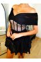 Women's Black Corset Mini Dress - 3