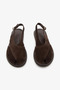 Brown Suede Genuine Leather Women's Casual Sandals - 6