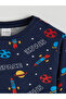 Lcw Eco Navy Blue Patterned Boys' Pajama Set - 3