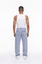Men's Relaxed Baggy Jean Trousers with Stitching Detail Blue - 3