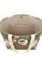 Green Floral Patterned Women's Double Pocket Picnic, Beach, Makeup, Baby Care Set Bag Shoulder & Hand Bag - 4