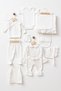 Baby Girl Pink 100% Cotton 10-Piece Scalloped Hairband Newborn Hospital Discharge Bodysuit Set Yk62006