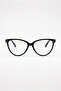 Freya Cat Eye Blue Light Protection Screen Glasses Black Frame Transparent Glass Unisex - 5