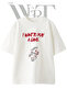 Saw Jigsaw Design Printed Unisex White Oversize T-Shirt