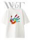 Thermal Hand Design Printed Unisex White Oversize T-Shirt