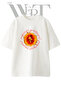 Eye of Sauron Design Printed Unisex White Oversize T-Shirt