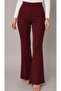 Women's Black High-Waisted Flared Flare Trousers with Stitching - Sculpting Stretchy Fabric (PROMOTIONAL PRICE)
