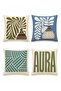 Aura Patterned 4-Piece Throw Pillow Cover Set - 3