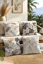 Palm Leaves Patterned 4-Piece Throw Pillow Cover Set