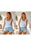 Square Neckline Zero Sleeve Women's Body (Ovv-24) 95% Cotton 5% Elastane - 2