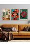 Frida Kahlo Themed 3 Piece Wooden Framed Painting Act - 3