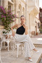 Women's Polka Dot Wide Leg Wrinkled Fabric Skirt Trousers - 5