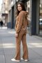 Brown Girls' Spanish Style Sweatpants Set with Kangaroo Pockets Top and Bottom Set 24622 - 6