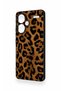 Redmi Note 13 Pro Plus Compatible Dark Leopard Leather Patterned Silicone Case - 4