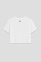 Manifest Printed Women's Semi Crop T-Shirt Oversized Cotton Y2K Aesthetic Short Sleeve Summer T-Shirt - 3