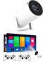 Projection Device Video Game Console Projector Portable Standing Dual Handle 4K Resolution - 4