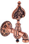 Patterned Ottoman Kurna Faucet Copper Brass Heavy Model Bath Faucet with Concealed Perlator - 2