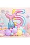 Age Balloon Mermaid Birthday Decoration Set 76 cm Number Balloon Mermaid Tail Foil Balloon - 3