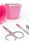 Nail Care Manicure Pedicure Set 4 Piece Pink Home and Travel Compatible New Generation - 4