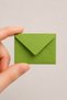Mini Envelopes 25 Pieces 7X9 cm Pistachio Green Matte Paper - 4