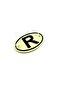 Double Layer Embossed Oval Letter R Special for Labelers - High-Quality and Stylish Design Oval Glass Ornament Letter R