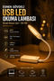 360 Compatible with All Usb-Ported Devices °   Flexible USB Led Book Reading Lamp Camping Lamp Night Light Desk Lamp 30 cm – Daylight Cob Led, Laptop Powerbank Pc Car Compatible - 2