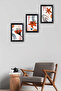 3-Piece A4 Black Frame Set Bohemian - Decorative Black Aluminum Framed Painting Set