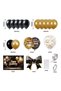 60 Pieces Black and Gold Birthday Balloon Garland Arch Kit, with Happy Birthday Backdrop, Bow Foil Balloon, Confetti Balloons for Birthday, Graduation, Prom, Retirement, Wedding, New Year - 3