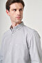White-Black Buttoned Collar Long Sleeve Pocket Checkered Pattern Comfort Fit 100% Cotton Shirt 1004260225 - 4