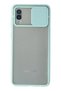 Aconcept Galaxy A02 Case Palm Frosted Camera Sliding Silicone (182251) - Turquoise