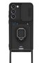 Aconcept Galaxy S23 Plus Case Zuma Silicone with Business Card Holder and Ring (174742) - Black