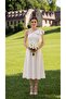 One-Shoulder Midi Length Flared Evening Dress with Lining and Bow Detail for Wedding, Engagement, Graduation, and Special Occasions - 2