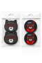 Happy Teddy Bear and Gray Cat Coaster Set of 4 - Pvc Non-Slip Coasters (2 Happy Teddy Bears + 2 Gray Cats) - 2
