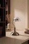 Banker Table Lamp 38 cm White Glass Head Brass Plated Metal Body Chain Switched Lampshade Bulb Gift - 6