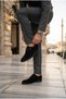 97044 Black Suede Groom Shoes Suit Shoes Men's Shoes - 2