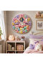 Pastel Sleeping Cat Kitten Kids Room Wall Clock Silent Wooden Clock 34.5 cm