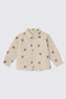 Baby Boy Beige Shirt with Buttoned Sleeves