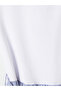 Original Oval Neck Striped Belted Dress - 3