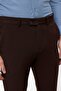 Brown Men's Slim Fit Trousers with Accessory Details - 6