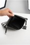 Women's Black Color Chain Strap Baguette Shoulder Bag with Zipper Detail - 6