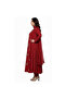 Red Chinon Salwar Kameez & Dupatta Set - ALV2094 | Red-Size:L-40-Inches - 3