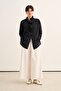 Women's Cotton Ruffle Shirt Black - 2