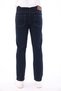 Men's Dark Navy Blue Effect Non-Kneading Cotton Flexible Denim Jean Trousers - 6
