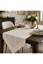 Piko Detailed Dowry Box Runner |   Linen Look Decorative Living Room and Dining Table Cover |   Custom Size