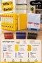 Office Yellow Archiving Set 650 Pieces – 5 Pack of Pouch Files, 100 Ring Binders, 10 Wide Folders, and Ballpoint Pen Set