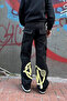 Unisex Graffiti Printed Cargo Pants with Pocket Detail - 3