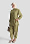 Sea Shell Detailed Suit in Oil Green - 2