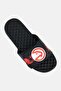 Men Atlanta Hawks Distressed Logo Slip On Slides, Black - 4