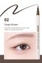 Ultra Thin and Flexible Brush Tip Pen Eyeliner Speedy Skinny Brush Liner (02 Taupe Brown) - 3