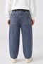 Boy's Baggy Fit Denim Trousers with Elastic Waist - 4